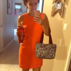 J. Crew Neon Orange Sheath Dress